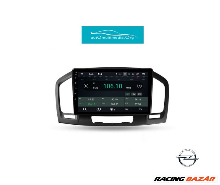Opel Insignia Android Multimédia GPS Navigáció Rádió Tolatókamerával 3. kép