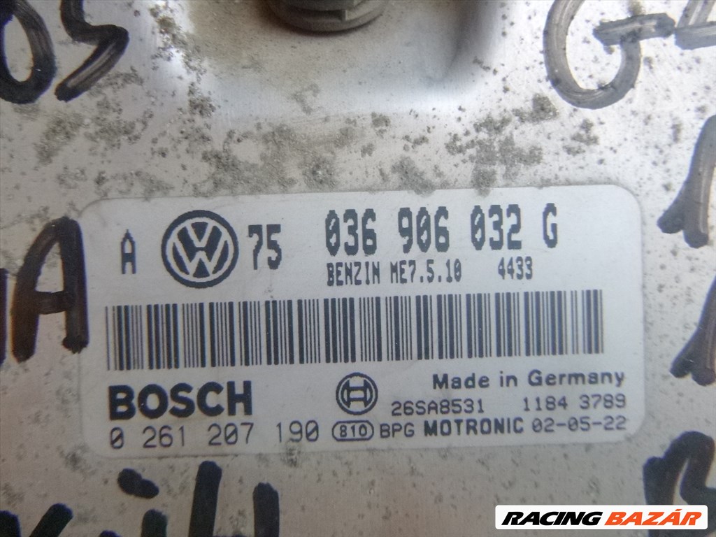 Volkswagen Golf IV 2002, 1,4, 16V BCA motorvezérlő szett  036 906 032 G 0261207190 2. kép