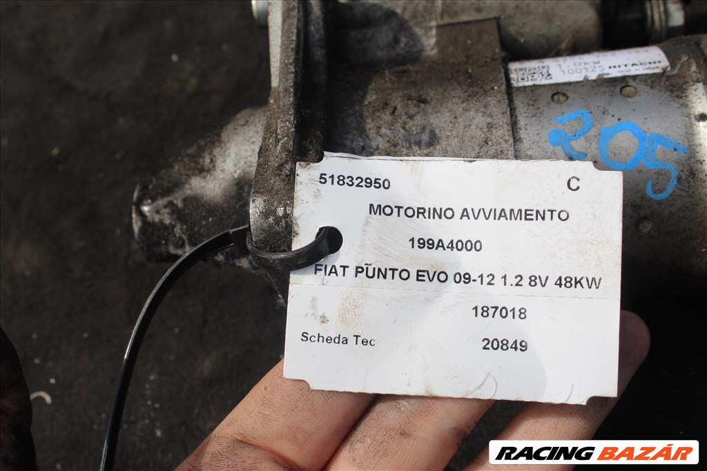 Fiat Punto Evo 1.2B Önindító 51832950 2. kép