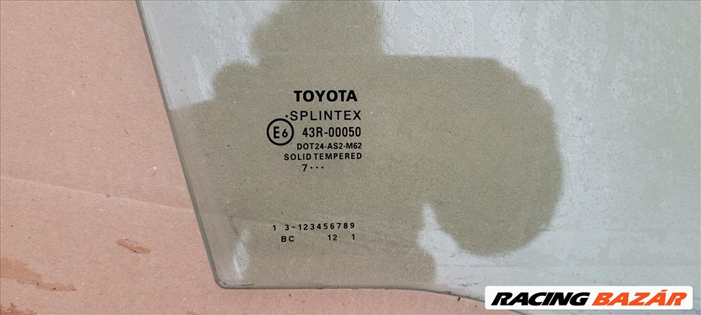 Toyota Avensis ablak üveg oldalüveg lejáró üveg  43r00050 2. kép