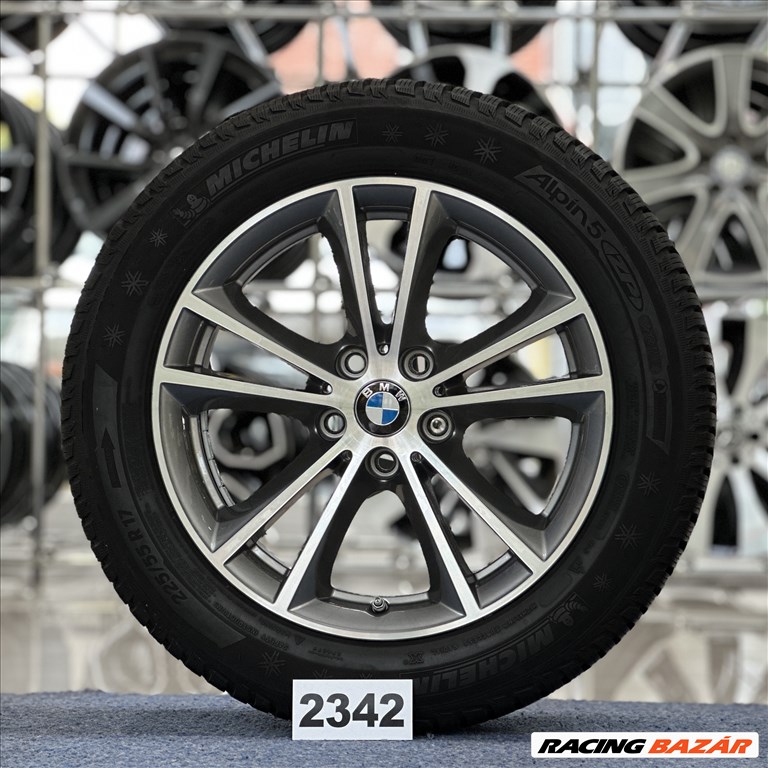 BMW 17 gyári alufelni felni, 5x112, 225/55 téli gumi, G30 G31 (2342) 1. kép
