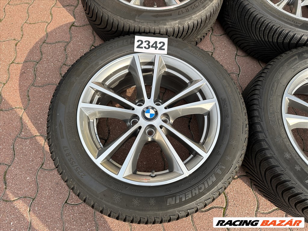 BMW 17 gyári alufelni felni, 5x112, 225/55 téli gumi, G30 G31 (2342) 4. kép