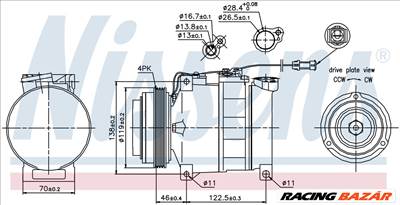 NISSENS 89045 Klímakompresszor 7SB16C