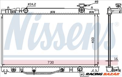 NISSENS 646808 Hűtőradiátor