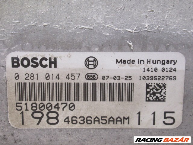 Fiat Bravo 2007-2014 Diesel motorvezérlő 0281014457 51800470 2. kép