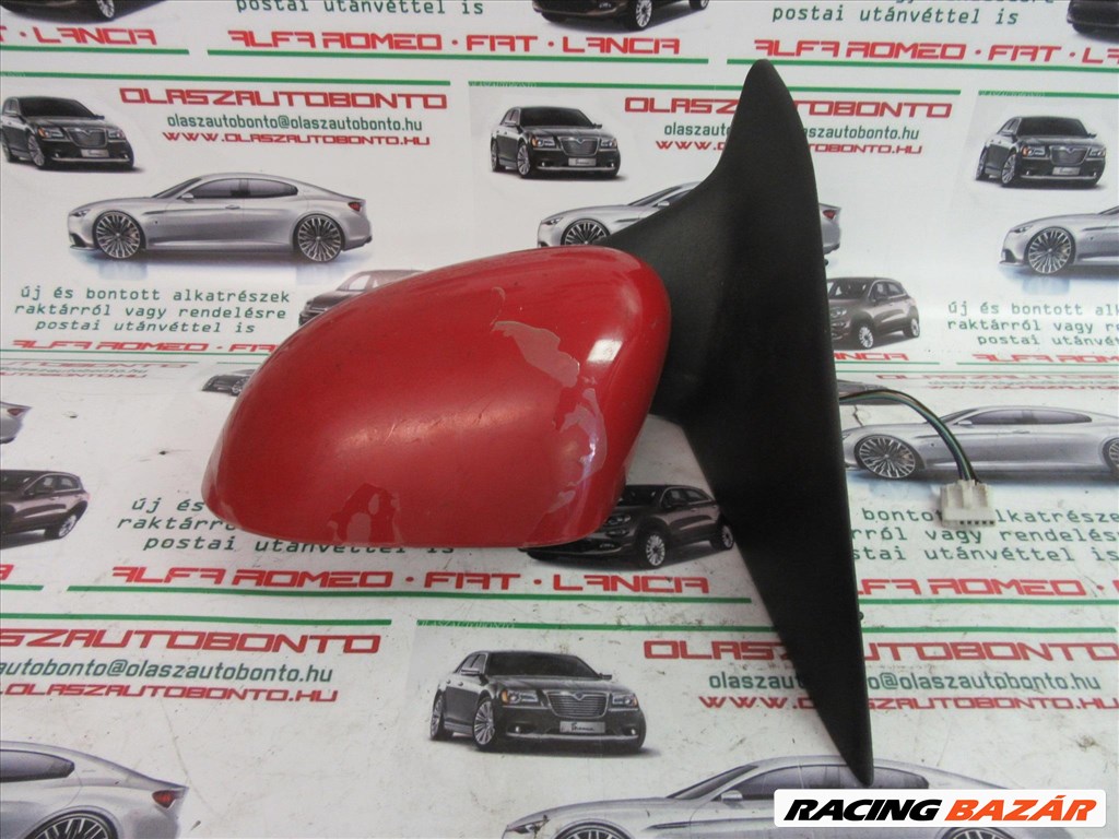 Fiat Brava piros színű, elektromos, bal oldali tükör 5. kép
