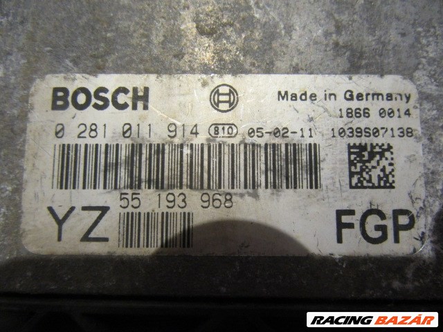 Opel C Vectra 1,9 Diesel motorvezérlő 55193968 , 0281011914 2. kép