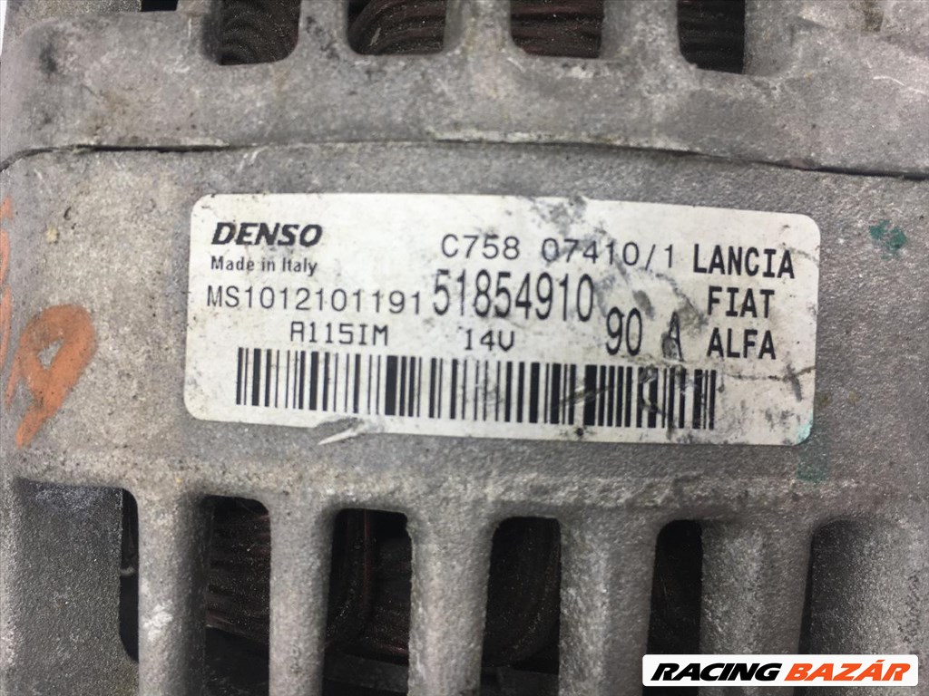 Fiat Doblo, Fiorino 1.3 dízel gyári, bontott generátor 90A euro5 51854910 2. kép