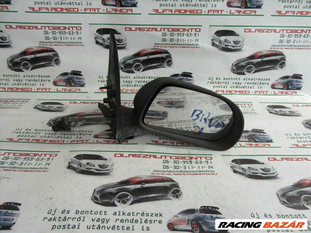 Fiat Brava/Marea matt fekete színű, manual, jobb oldali tükör 3. kép