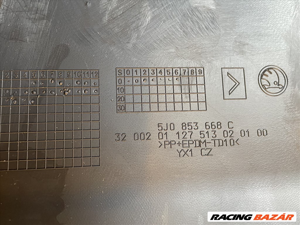 Skoda Fabia 2 facelift hűtődíszrács gyári új 2011-2015 5j0853668c 3. kép