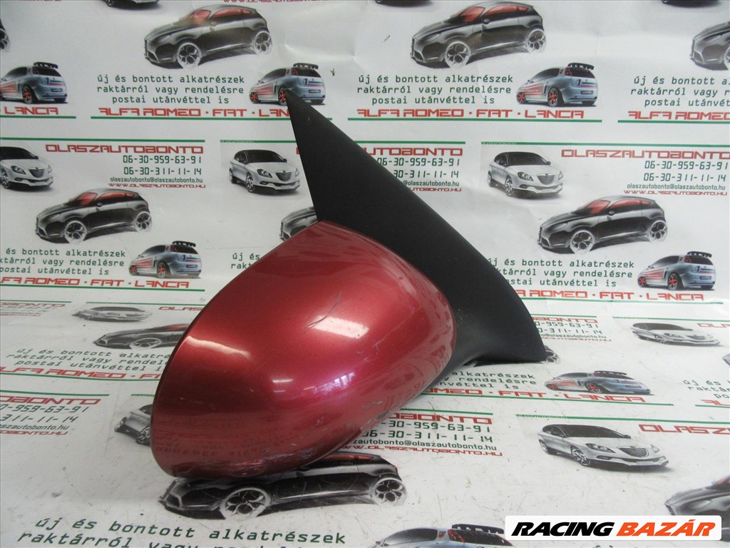 Fiat Brava/Marea bordó színű, manual, jobb oldali tükör 1. kép