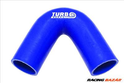 Szilikon Cső 135 Fokos Könyök TurboWorks 35mm, Kék