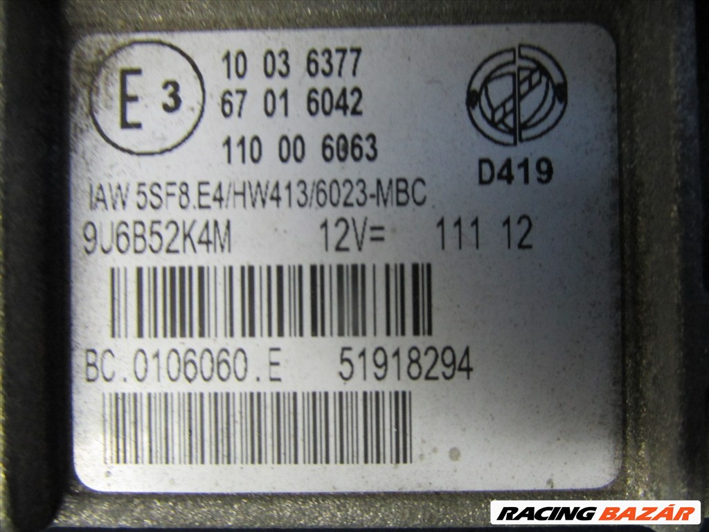 Fiat Punto Evo 1,4 benzin + CNG motorvezérlő 51918294 3. kép