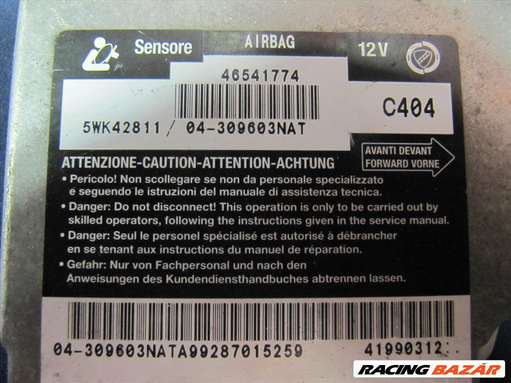 Fiat Bravo,Brava 46541774 számú légzsák indító elektronika 2. kép
