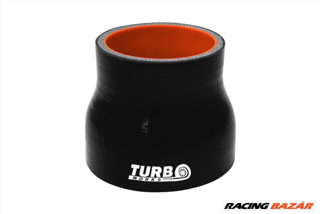 Szilikon Cső Egyenes Szűkítő TurboWorks PRO 70-80mm, Fekete 1. kép