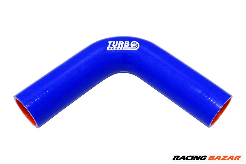 Szilikon Cső 90 fokos Könyök XL TurboWorks PRO 35mm, Kék 1. kép