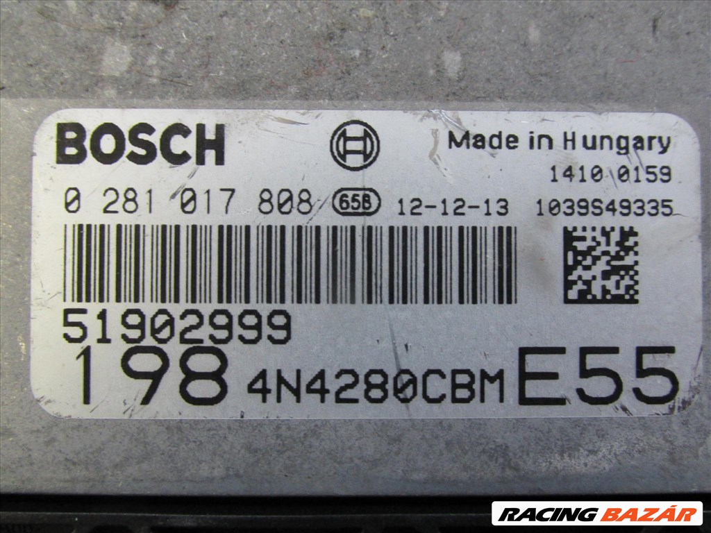 Fiat Bravo 2010-2014 1,6 16v Mjet  motorvezérlő 51902999, 0281017808 3. kép