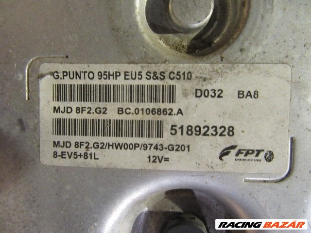 Fiat Grande Punto 1,3 16v Diesel motorvezérlő 51892328 3. kép
