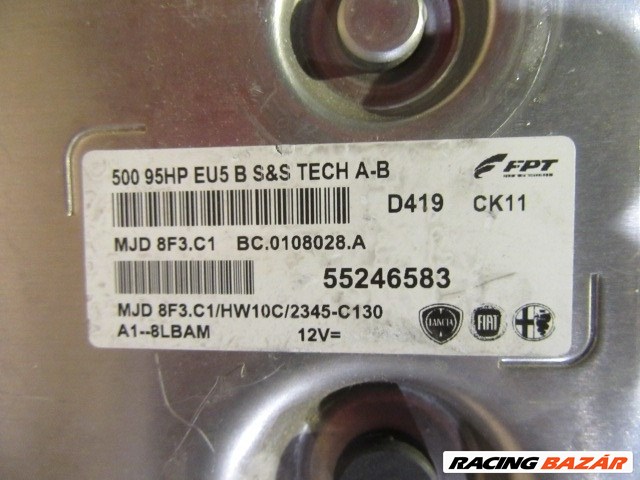 Fiat 500 1,3 16v Diesel motorvezérlő 55246583 2. kép