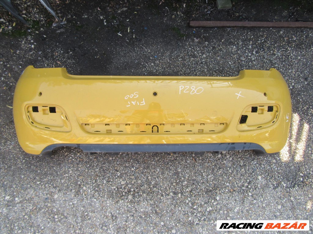 56787 Fiat 500 S  3 parkszenzor helyes hátsó lökhárító, képen látható sérüléssel  1. kép