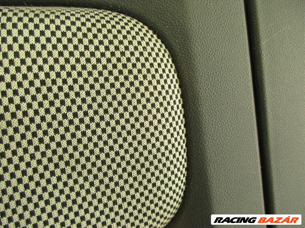 Kárpit13046 Fiat 500 fekete és fehér kockás , szövet, bal oldali ajtókárpit 2. kép