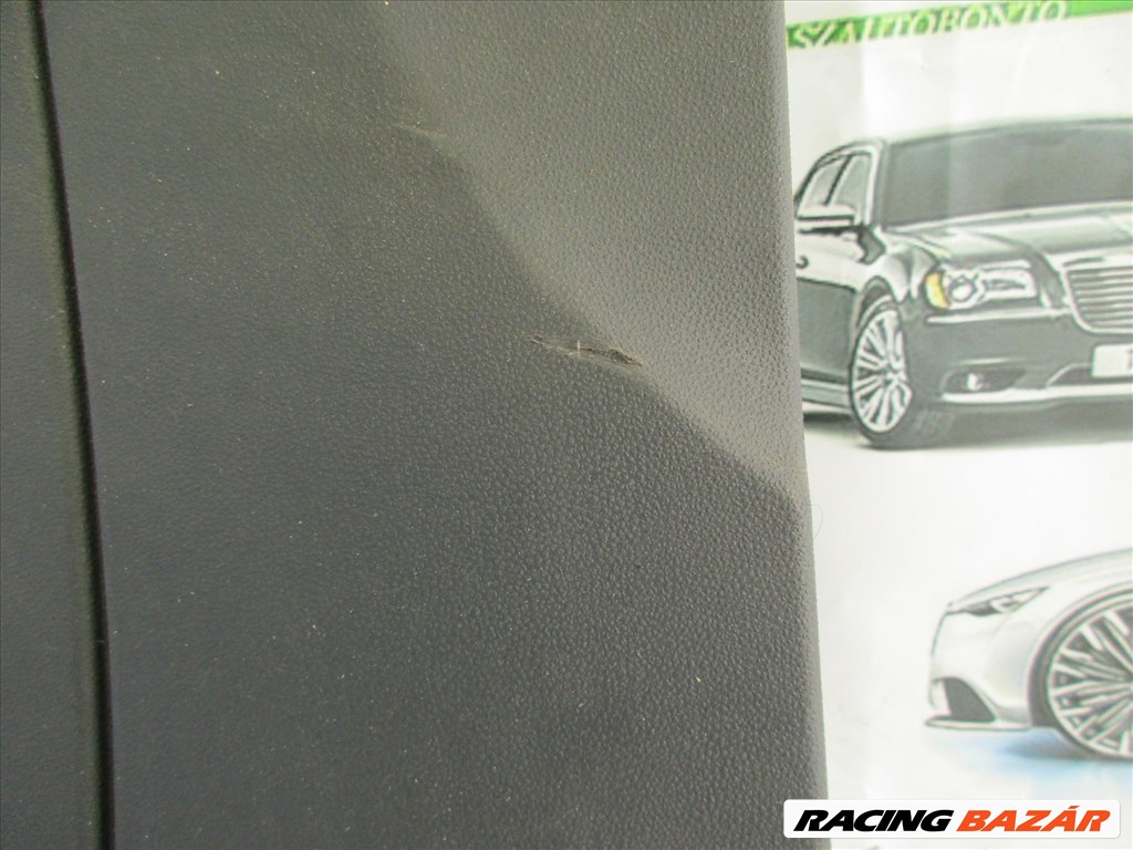 Kárpit13046 Fiat 500 fekete és fehér kockás , szövet, bal oldali ajtókárpit 3. kép