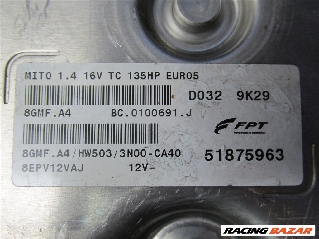 71946 Alfa Romeo Mito 1,4 benzin motorvezérlő szett 51875963 3. kép