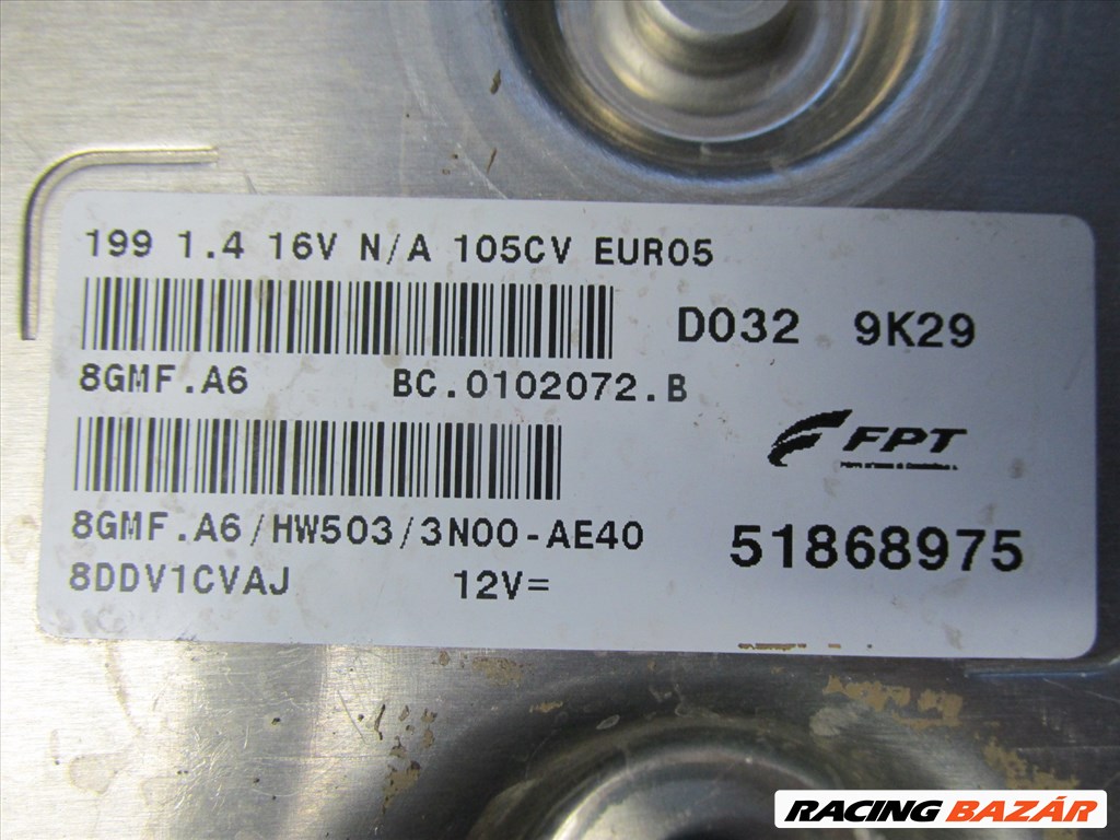 71945 Alfa Romeo Mito 1,4 benzin motorvezérlő szett 51868975 3. kép