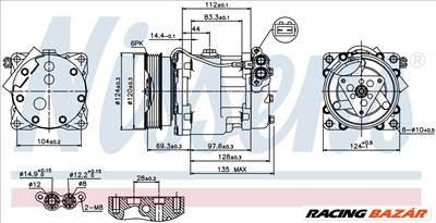 NISSENS 89203 Klímakompresszor SD7H15