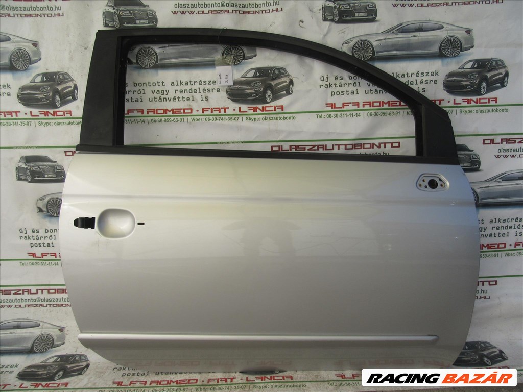 Ajtó281 Fiat 500 ezüst színű, jobb oldali ajtó 1. kép