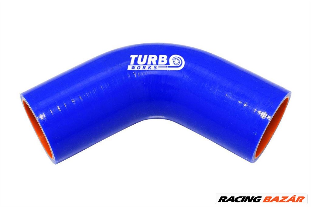 Szilikon Cső 67 Fokos Könyök TurboWorks PRO 80mm, Kék 1. kép