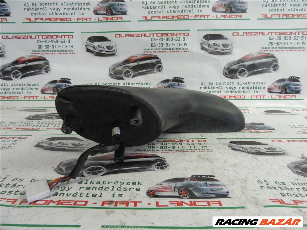 Fiat Multipla matt fekete színű, elektromos, jobb oldali tükör a képen látható sérüléssel 3. kép