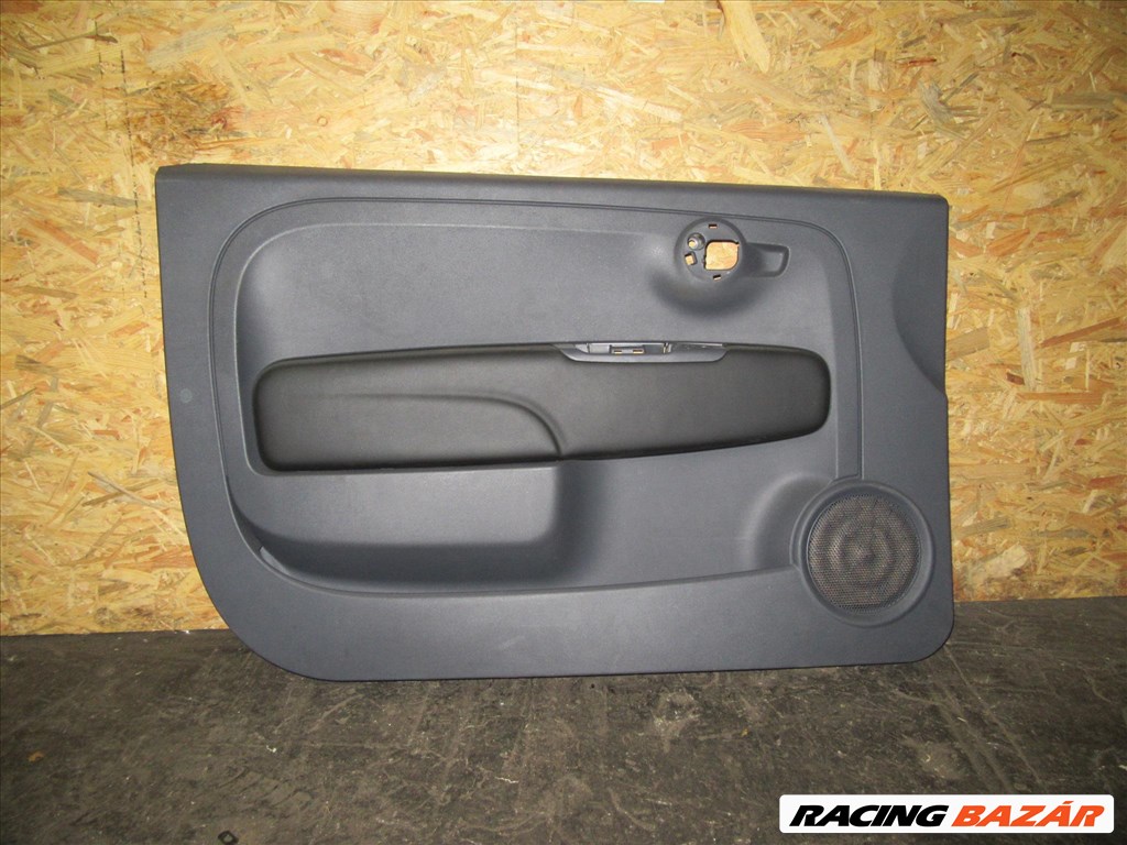 Kárpit18496 Fiat 500 fekete színű, bőr,bal első ajtókárpit 2. kép