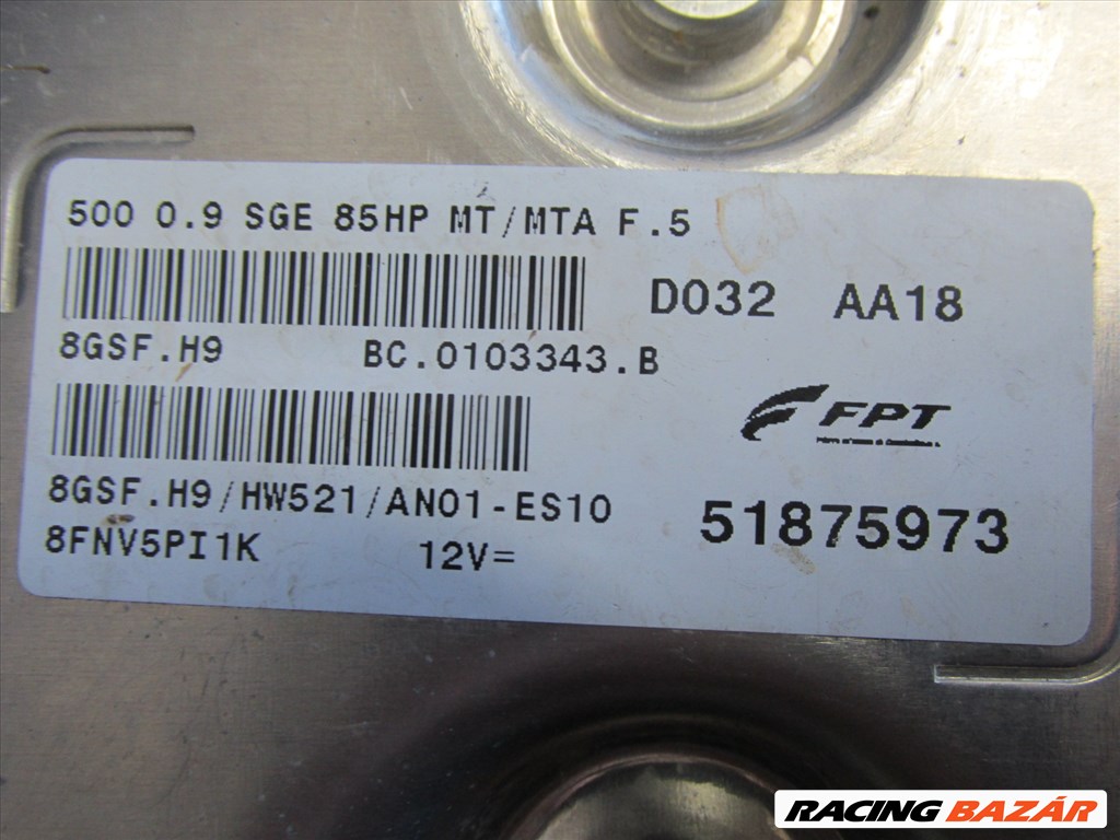 69332 Fiat 500 900cm TwinAir motorvezérlő szett 51875973 2. kép