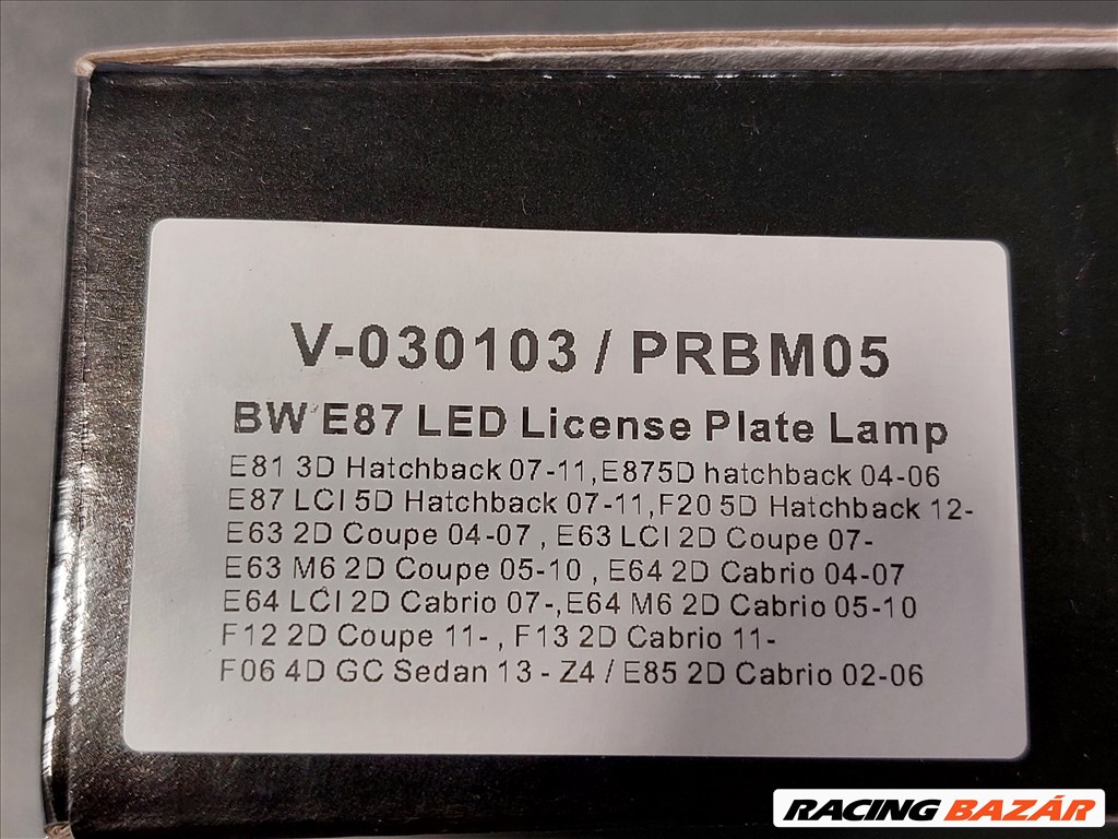 BMW E81 E85 E87 E63 E64 F12 F13 F06 F20 rendszám tábla led világítás (999100) 3. kép
