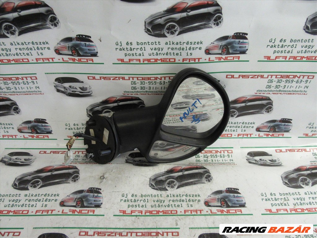 Fiat Multipla matt fekete színű, elektromos, jobb oldali tükör  4. kép