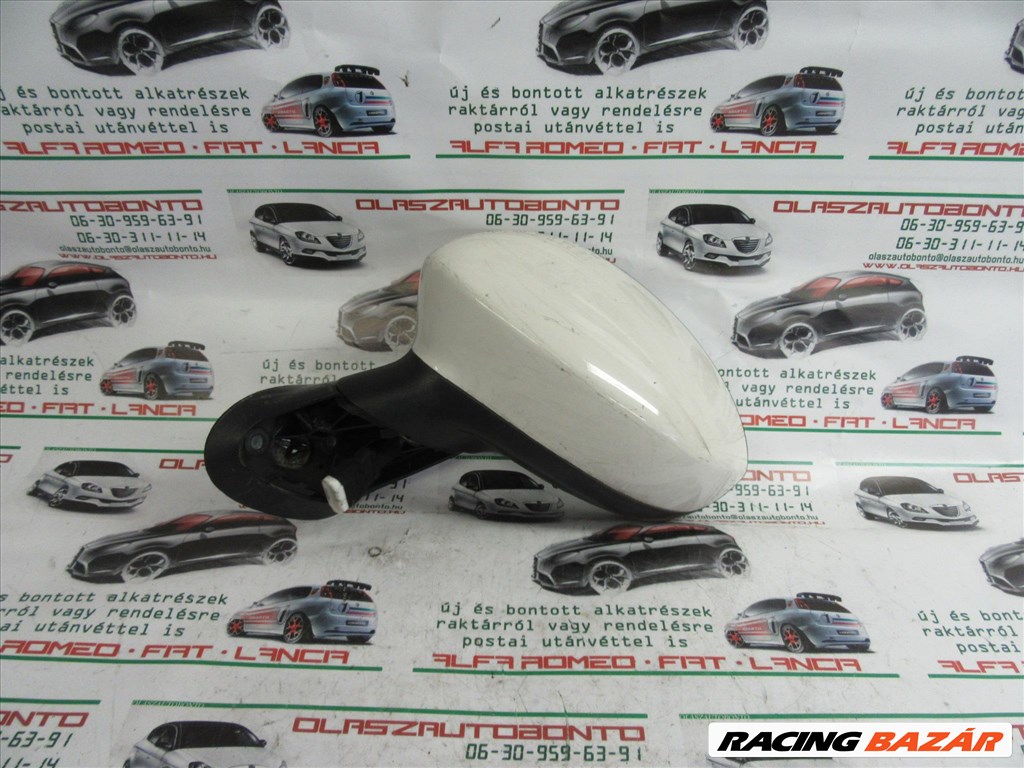 Fiat Linea fehér színű, elektromos, bal oldali tükör 1. kép
