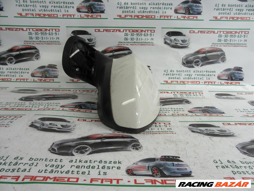 Fiat Linea fehér színű, elektromos, bal oldali tükör 2. kép