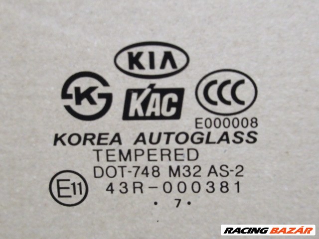 Kia Rio 5 ajtós 2005-2011 jobb hátsó lejáró üveg 3. kép