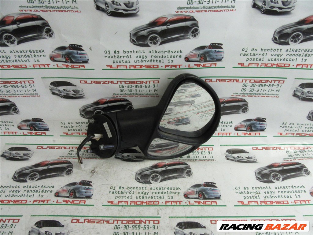 Fiat Multipla matt fekete színű, elektromos, jobb oldali tükör a képen látható sérüléssel 4. kép
