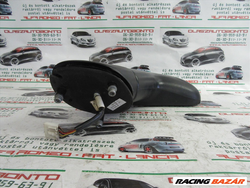 Fiat Multipla matt fekete színű, elektromos, jobb oldali tükör a képen látható sérüléssel 5. kép