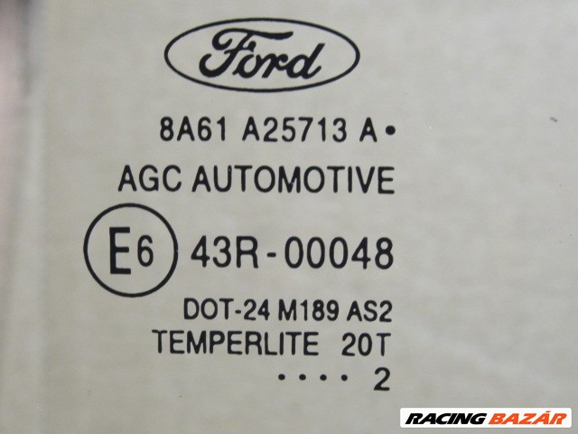 Ford Fiesta 5 ajtós 2008-2013 bal hátsó lejáró üveg 3. kép