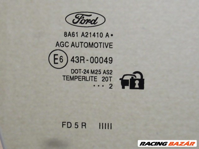 Ford Fiesta 5 2008-2013 ajtós jobb első lejáró üveg   3. kép