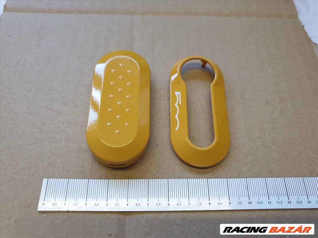 Fiat 500 gyári új, mustár sárga színű kulcsház 50926870 1. kép