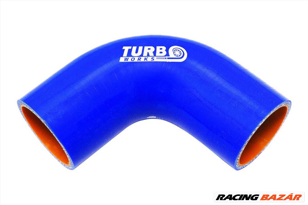 Szilikon Cső 90 Fokos Könyök TurboWorks PRO 84mm, Kék 1. kép