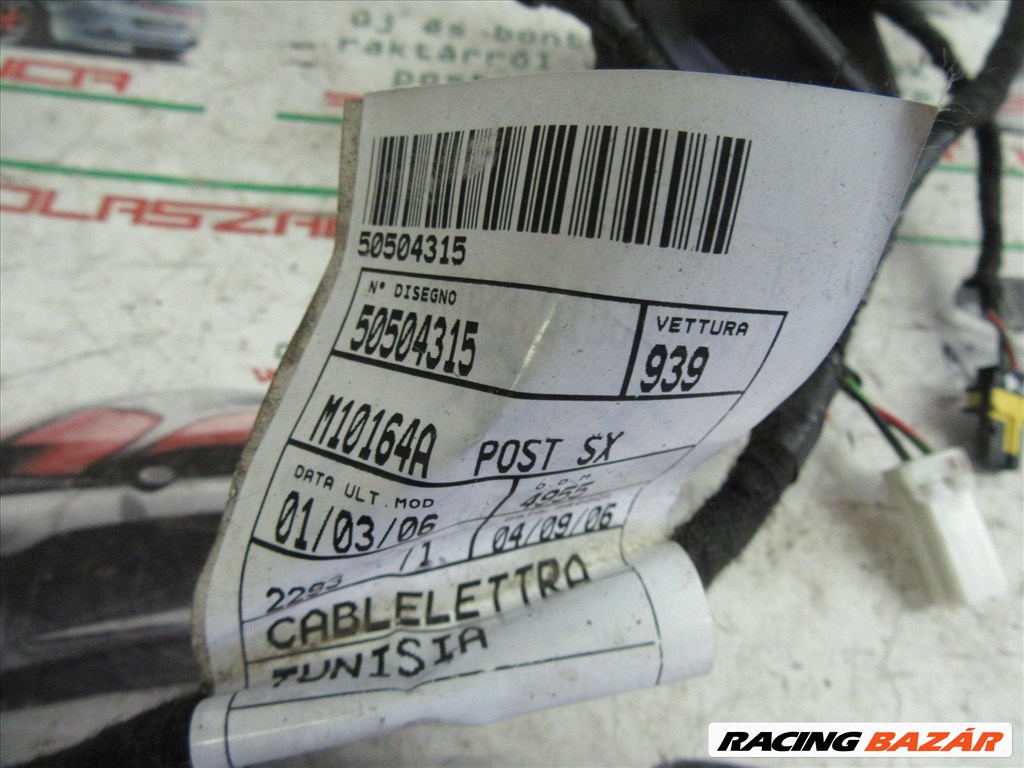 Alfa Romeo 159 50504315 számú, bal hátsó ajtó kábel köteg 4. kép