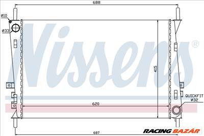 NISSENS 66704 Hűtőradiátor