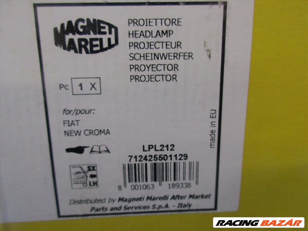 Fiat Croma 2005-2008 gyári beszállítós új, bal első fényszóró (Magneti Marelli)  51733561 7. kép
