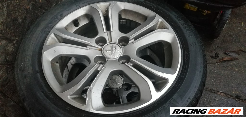 Peugeot 208 gyári 16" alufelni szett, még éppen használható gumikkal eladó! 9673773677 3. kép