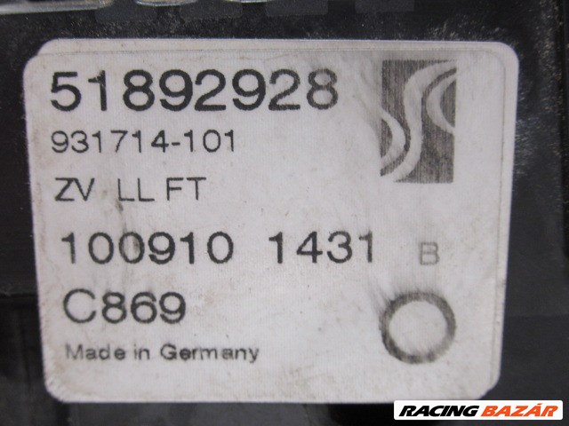 Fiat Punto 5 ajtós bal első zárszerkezet 51892928 6. kép